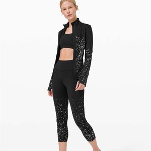 Lululemon Speed Wunder Mid Rise Crop 23" *Speckle Shine Sz 4